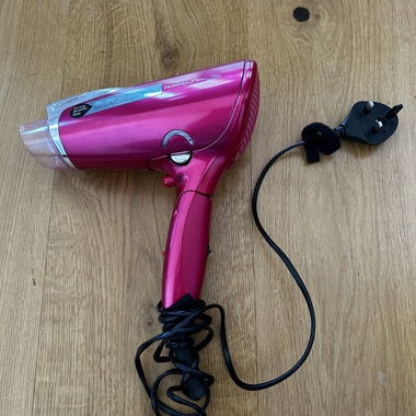 Pink Hair Dryer with UK Plug