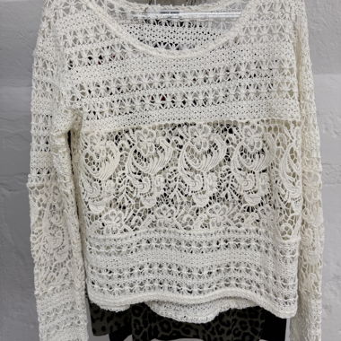 Maglione di pizzo bianco 
