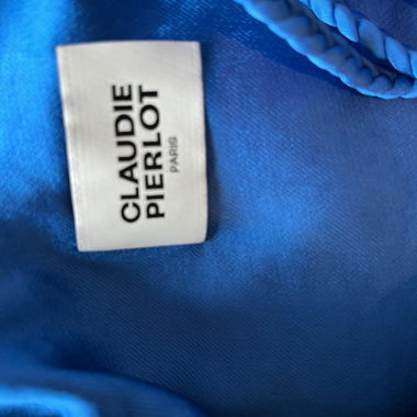 Claudi Pierlot Satin Blue Midi Dress