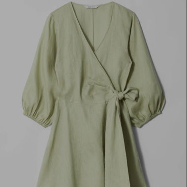 Robe portefeuille verte & other stories
