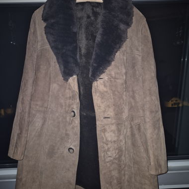Manteau en suédine doublé fourrure