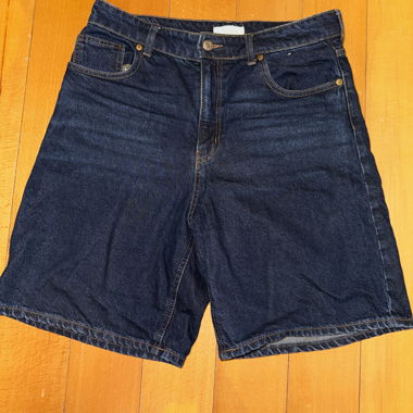 Short in denim blu scuro