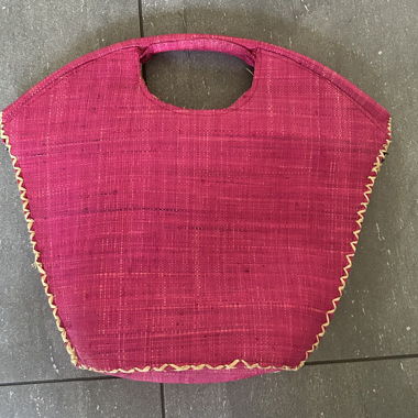 Rosa Shopper-Tasche aus gewebtem Material