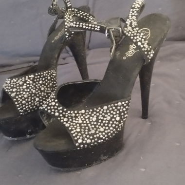 Pleaser Rhinestone Platform Sandals