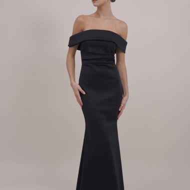 Neuer schwarzer Longdress Bustier