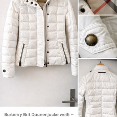 Burberry Brit down jacket white – Size XS – Original