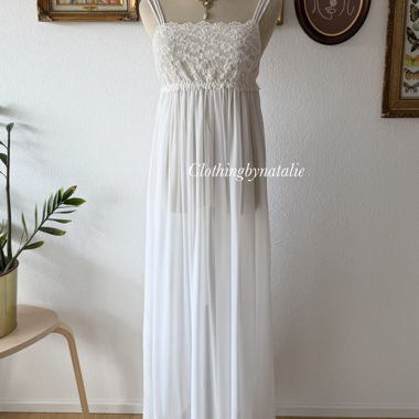 Abito lungo maxi da sposa Inbloom in chiffon taglia S/M