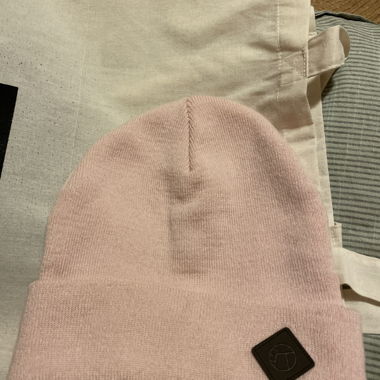 Pink beanie by Kazane
