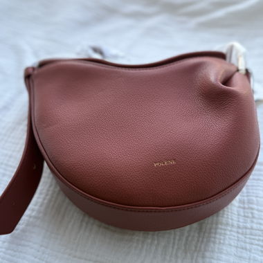 Bordeauxfarbene Ledertasche Umhängetasche P