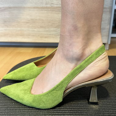 Slingback di tendenza verde mela T37