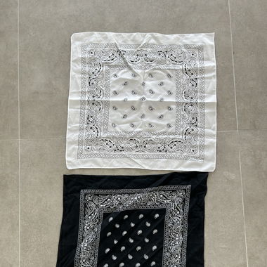 black and white bandana