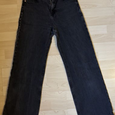 Schwarze Damen-Jeans mit geradem Bein