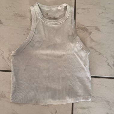 Crop top côtelé FSBN Sister gris clair S