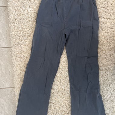 Dark Blue Fabric Trousers