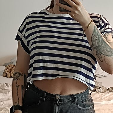 Striped crop top