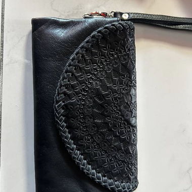 Lederclutsch Boho mit Mandala