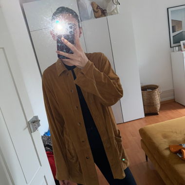 Vintage Oversize-Jacke / Hemd aus Leder