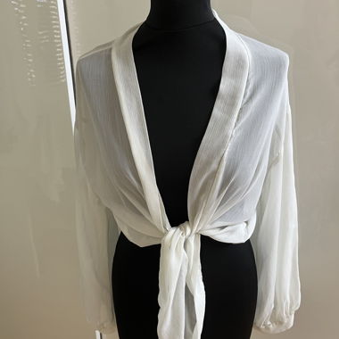 Blusa incrociata bianca