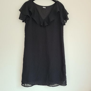 Kays Black Swiss Dot Midi Dress