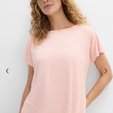 T-shirt pour femmes Rose BonPrix en viscose