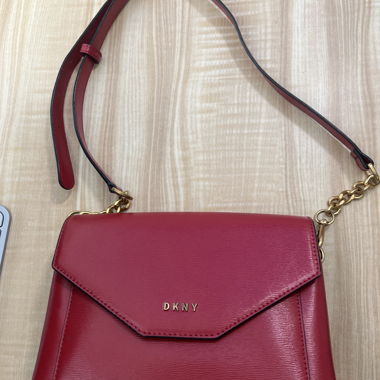 DKNY red crossbody bag