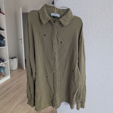 Fließende, weiche Bluse khaki-grün