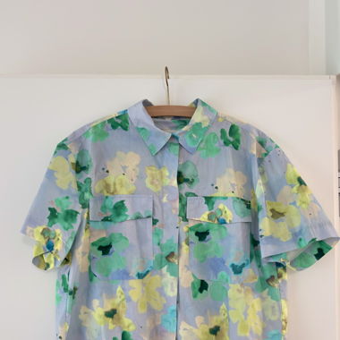 ARMEDANGELS ELIANAA AQUA FLORAL - Hemdbluse S