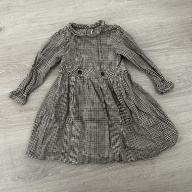 Mädchen-Kariertes Cottage-Kleid (4Y)