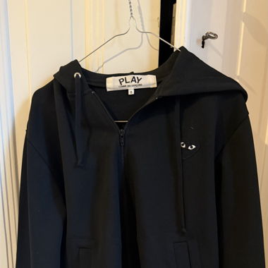 Comme Des Garçons black zip up hoodie