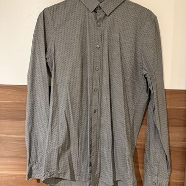 Chemise habillée grise à motif