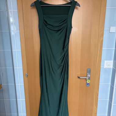 Abito lungo verde scuro
