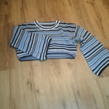 Maglione in maglia a righe 2XL