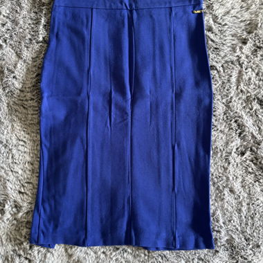 Blaue Bleistiftrock