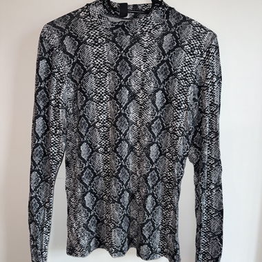 T-shirt a maniche lunghe con motivo serpente