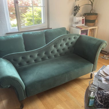 Beliani Sofa in grün vintage syle 