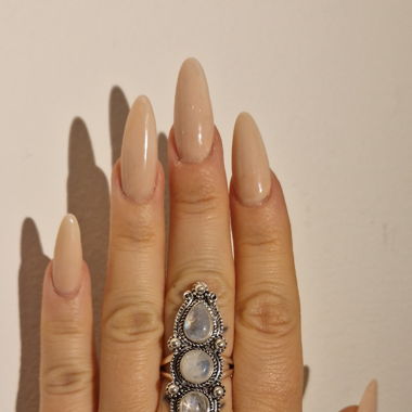 Bague en argent 925 avec pierre de lune naturelle