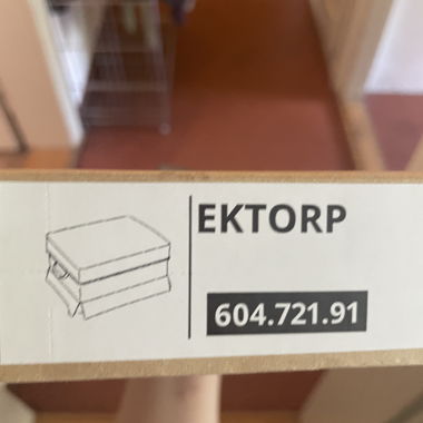 2 Ektorp footstool covers grey
