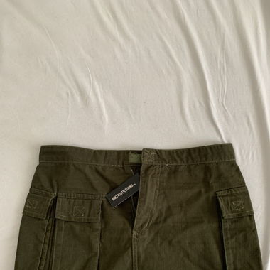 Mini jupe cargo vert kaki 
