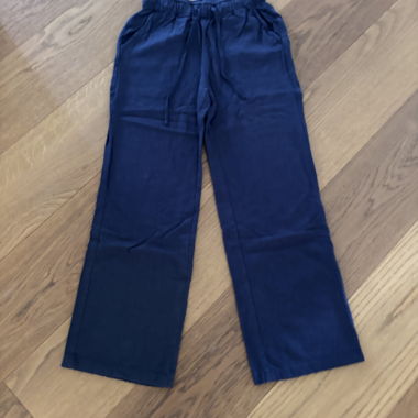 Pantalone in lino blu scuro