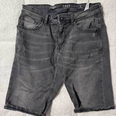 Graue SMOG Jeansshorts