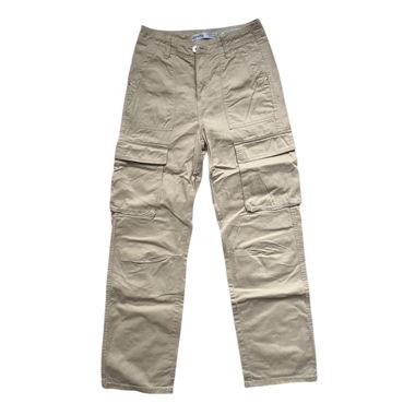 medium rise cargo straight pants from bershka