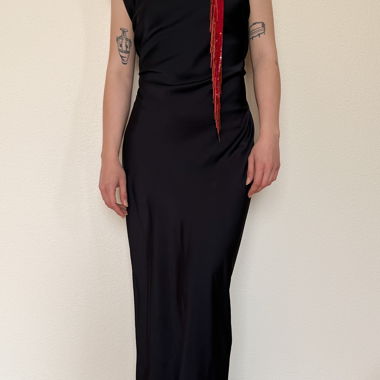 COS Navy Maxi-Kleid