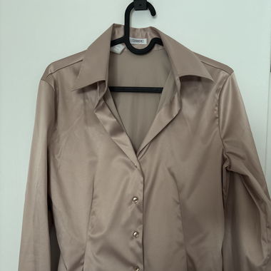 Chemise couleur champagne satinée - NaraCamicia 