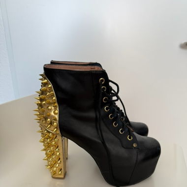 Jeffrey Campbell Heels  Black & Gold Spike Edition