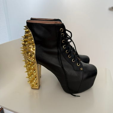 Jeffrey Campbell Heels  Black & Gold Spike Edition