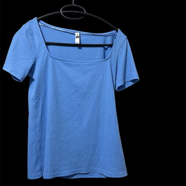 Blue Ribbed Top XS