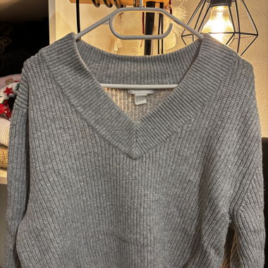 Grey knit pullover H&M size L