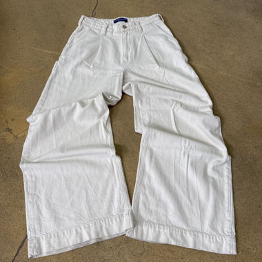 Jeans baggy bianchi a gamba larga