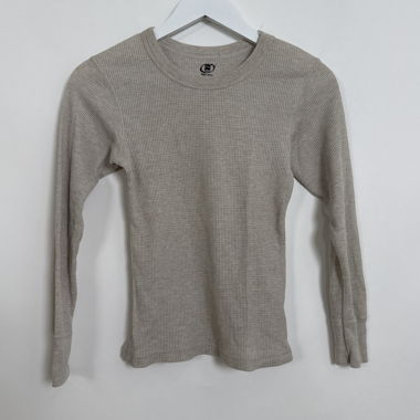 Haut en maille nid d'abeille beige