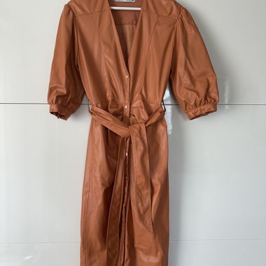 Zara Lederoptik Kleid